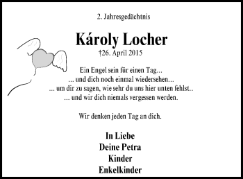 Traueranzeige von Károly Locher von Wochen-Anzeiger Langenfeld/Monheim/Hilden